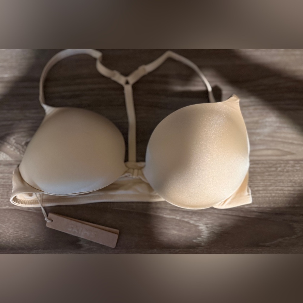 SKIMS Ultimate Push-Up Front Closure Bra Sand Nude Size 36B NWT - Picture 5 of 11